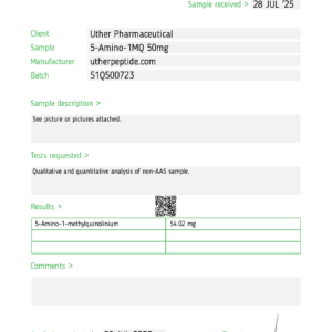 5-Amino-1MQ 50mg COA - Janoshik #72773