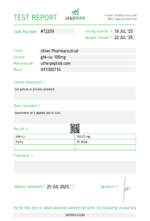 GHK-Cu 100mg COA - Janoshik #72209